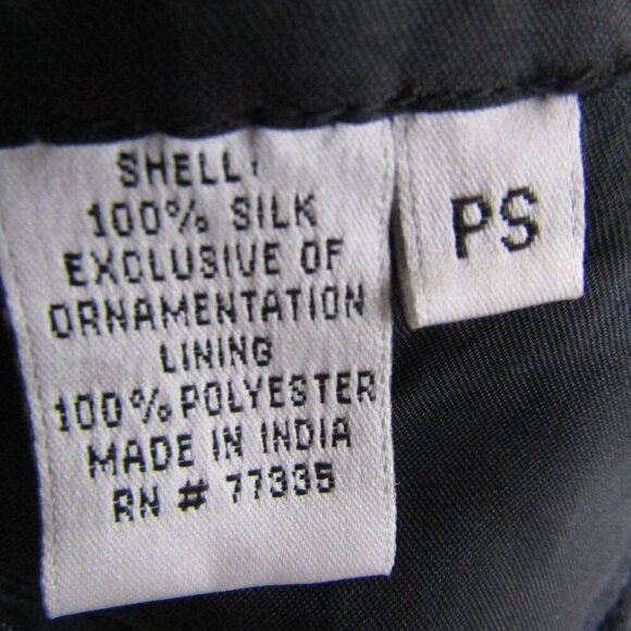 VTG Y2K Scala SILK S Beaded ASYMMETRICAL Whimsigoth Black Prom Maxi Dress - Picture 11 of 13